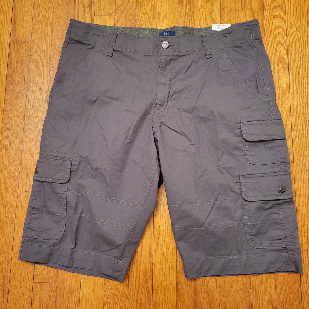 George Gray Cargo Shorts Below‎ the Knee Comfort Waist 40x14 Summer Utility
